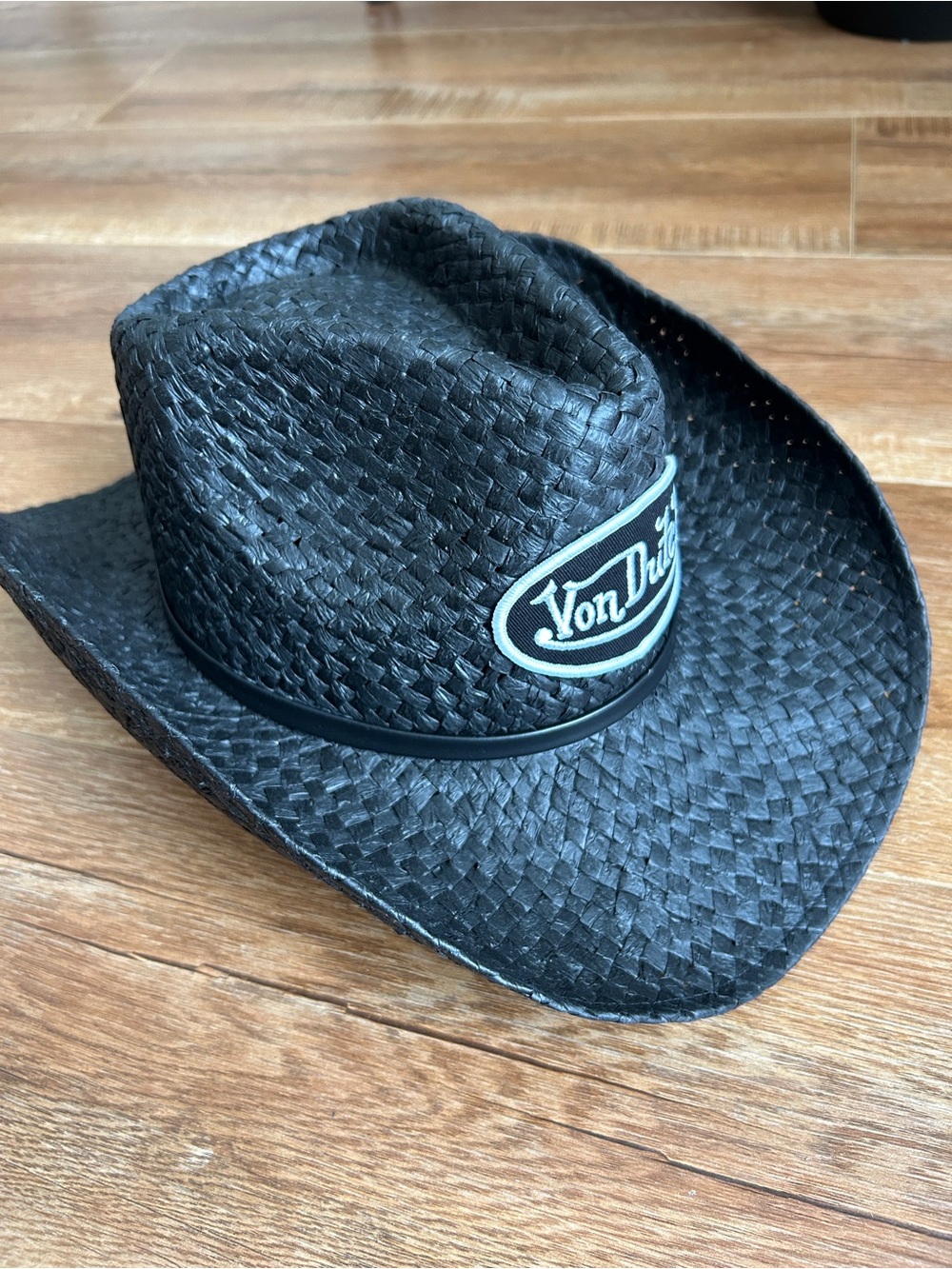 Von Dutch Black Cowboy Logo Hat NWT - Picture 2 of 6